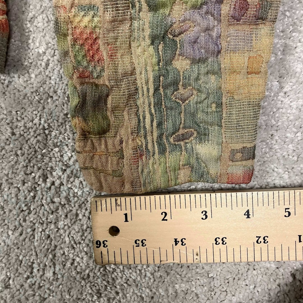 Vintage Orvis Women Tapestry Jacket Multi Color Abstract Geometric Button Front - Picture 13 of 13